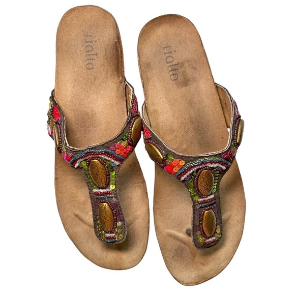 Rialto Colorful Embellished Sandals - Picture 2 of 11